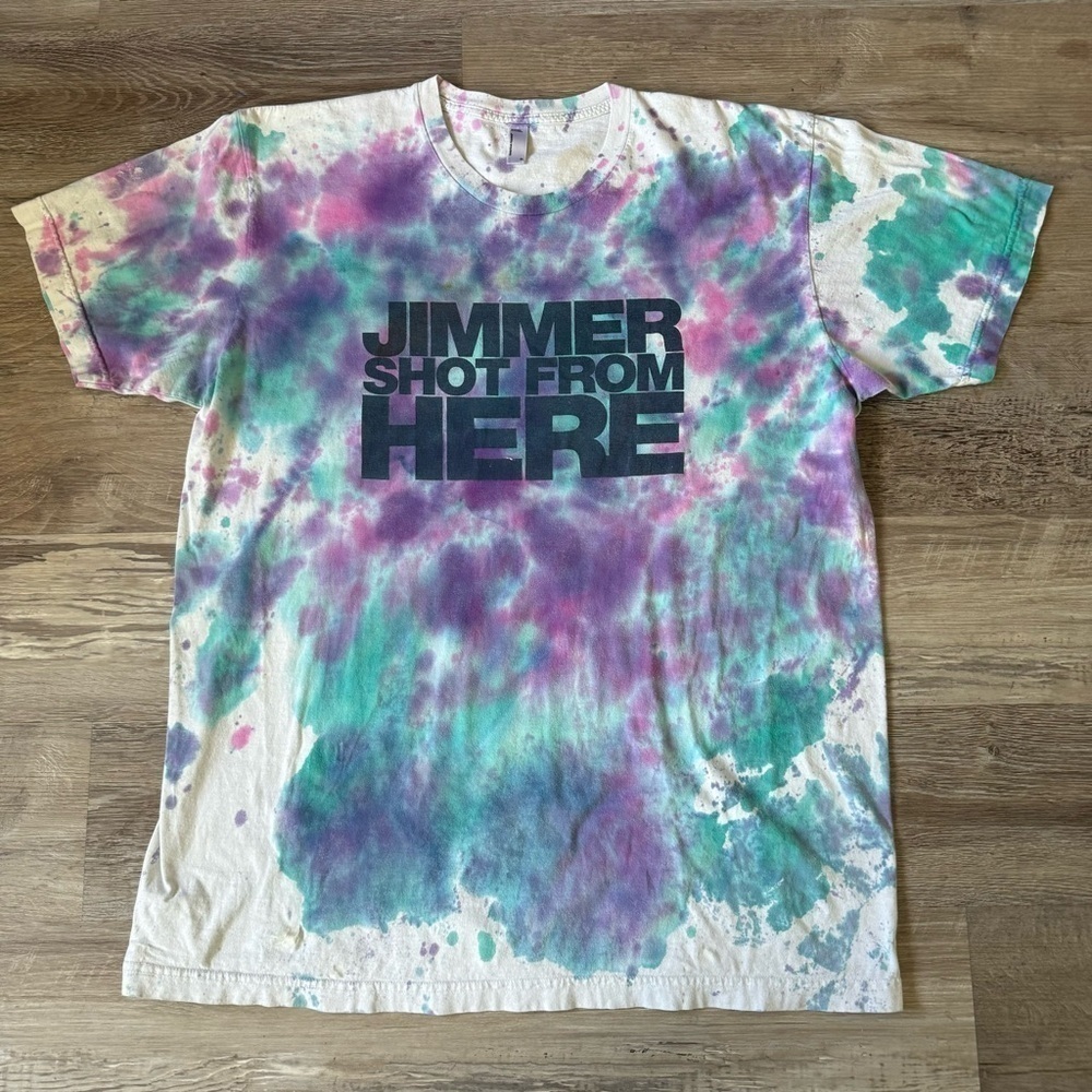 Y2k BYU Jimmer Tie dye t-shirt with a fun design mens XL American Apparel